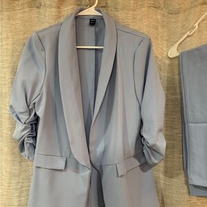 SHEIN Light Blue Blazer and Pants Set